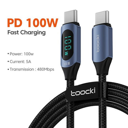 Toocki 100W Display USB C Cables